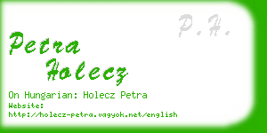 petra holecz business card